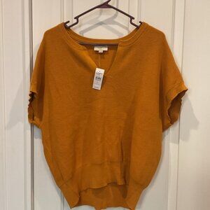 NWT LOFT dark mustard yellow Knit Sweater